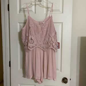 Mossimo Peach Lace Romper - Size Large - New with tags